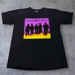 Deep Purple 2007 World Tour T-Shirt Black Concert Band Tee Size Large